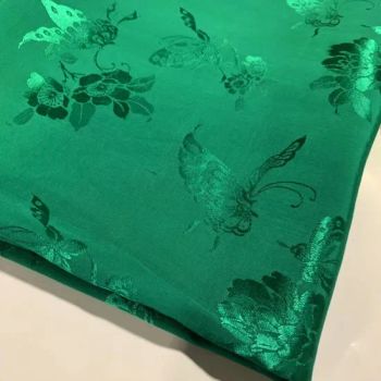 Rayon Viscose Butterfly and Flowers Jacquard Fabric Weight 180GSM Technics Woven Origin Jiangsu Trademark Passion Model NO. - Suzhou Passion Textile Technology Co., Ltd. - China