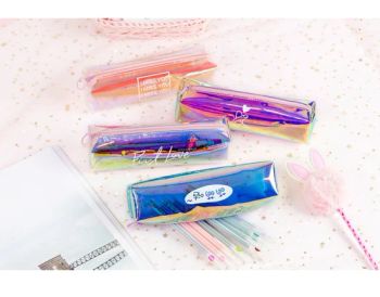 PVC Leather Glitter School Roll Round Pencil Case Pen Bags Shape Square Style Office Color Custom Trademark oem Origin Ningbo - Ningbo Yingxin Crafts Co., Ltd. - China