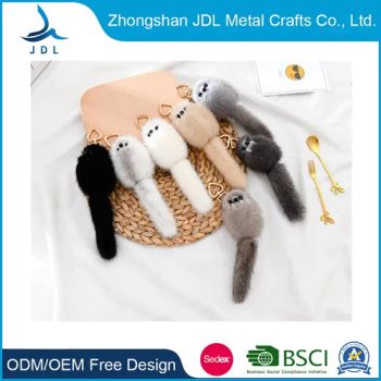 Lovely Cartoon Shape Gun Step Dad Gift Games POM Poms Keychain Box Girly Chapstick Holder Retractable Heavy Duty Hook Key Tag - Zhongshan JDL Metal Crafts Co., Ltd. - China