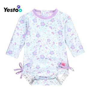 Upf 50+ Baby Girls Floral Rash Guard Swimsuit - Amoy Yestoo Apparel Co., Ltd. - China