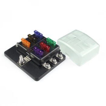 6 Way DC12-32V Blade Fuse Box Holder Fuse Block with LED Warning Light Protection Cover for Automotive Car Boat Marine - Yueqing Daier Electron Co., Ltd. - China