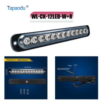 12 LED Red-White Emergency Flashing Light - Strobe Warning with Surface Mount for Vehicle Grilles - Foshan Nanhai Yiyuan Electric Appliances&Hardware Co., Ltd. - China