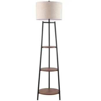 Indoor Home Decor Smart Corner Floor Standing Standard Lamp Lighting Modern Stand Floor Light Floor Lamps with Wood Table - Zhongshan Greaton Lighting Technology Co., Ltd. - China