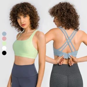 Supportive Gym Fitness Adjustable Shoulder Strap Halter Women Workout Yoga Wear Sports Bras - Xiamen Evaricky Trading Co., Ltd. - China