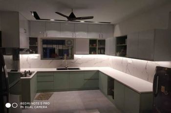 U Shape Modular Kitchen Service Material Options Mdf, Plywood, Pvc Finish Options Laminate, Acrylic, Pu Paint, - Adisivam Group - India