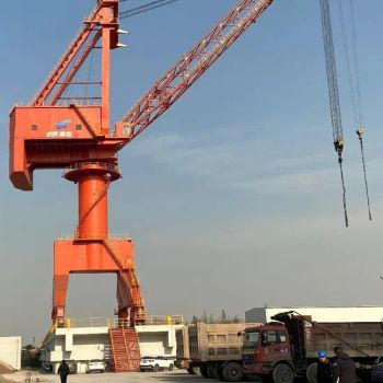 Mobile Harbor Portal or Pedestal Jib Cranes Jetty Portal Crane Dock Crane with Grab - Jiangsu Jianguo International Trade Co., Ltd. - China