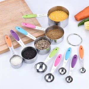 10 Piece Set 5 Cups and 5 Spoons Stainless Steel Measuring Cups and Measuring Spoons - Zhongshan Mingxin Silicone Manufactory - China
