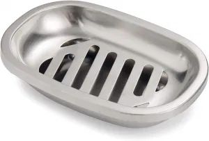 Custom Made Stainless Steel Soap Holder With Draining Tray Silver Dish For Soaps Sponge Holder For Kitchen Sink - Ningbo Huazhu Precision Machinery Co., Ltd. - China