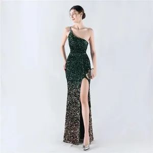 Custom Long Sequin Evening Dress Chic Evening Wear Special Event Gown Red Carpet Ready - Guangzhou Panyu district south village Jinluoxuan clothing factory - China