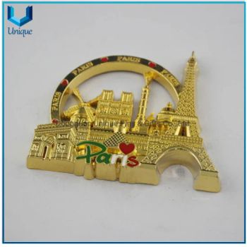 Custom 3D Zinc Alloy Fridge Magnet for Best Promotional Gifts, Eiffel Towel Fridge magnet for Souvenir Gifts - Dongguan Unique Pins & Gifts Co., Ltd. - China