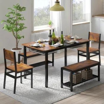 Luxurious 5-Piece Solid Wood Dining Set for Entertaining - Zhangzhou Yijiaxing Furniture Co., Ltd. - China
