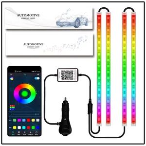 Cross-Border New Car LED Car Lights Decorative Lights Interior Atmosphere Lights APP Magic Color Water Lights Foot Lights - Guangzhou Racingter Technology Limited - China