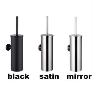 Wall Mounted 304 Stainless Steel Black Toilet Brush Holder Set Sets Shape Square Finish Stain Color Silver Style Modern Model NO. - Changsha Yite Bathware Co., Ltd - China