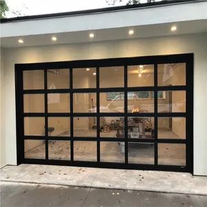 Aluminum Frame Automatic Glass Sectional Garage Doors for House - GUANGZHOU ZHONGTAI DOORS&WINDOWS CO., LTD - China