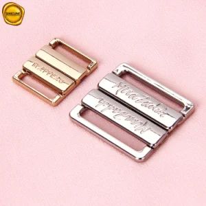 Sinicline Logo Engraved Silver Bikini Hardware Metal Bra Clasp 25mm - Wuhan Sinicline Industry Co., Ltd. - China
