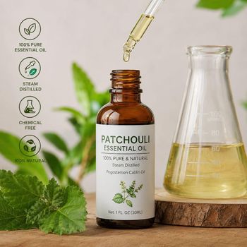 Patchouli essential oil Volume 200KG Stainless steel Drum, 30 ml - Nusa Moruun Trust - Indonesia