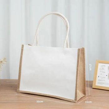Customized Hessian Burlap Tote Bag with Rope Jute Canvas Tote Bags - Anji Yangyi Textile Co, . Ltd - China