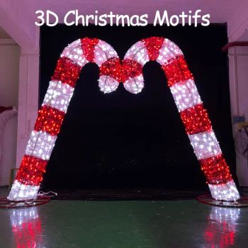 Hang Stand LED Candy Cane Motif Outdoor Rope Light Motif Lights for Christmas - Shenzhen Wild Art Decoration Co.,Ltd. - China