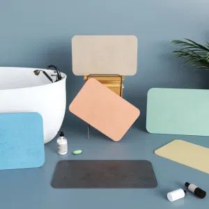 Customize Fast Water Drying Super Absorbent Non-Slip Diatomite Earth Bath Mats Stone Bath Mat for Bathroom - Global Custom Solutions Co.,Ltd - China