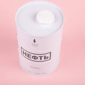Factory Supply 73*130mm Height Iron Cans Drum Shape Hip Flask Food Storage Whisky Metal Tin Cans - Ningbo Beixuan International Trading Co., Ltd. - China