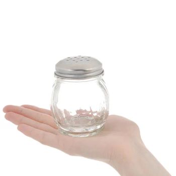 6 Ounce Glass Spice Salt and Pepper Cheese Swirl Shaker Jar with Perforated Top Stainless Steel Lid Restaurant Shakers - Xuzhou Furun Packing Products Manufacturing Co., Ltd. - China