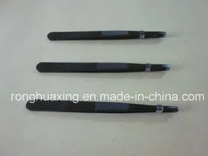 Cosmetic Tweezers in Black Color Paint Spraying Tw-208PP - Foshan Fengdeli Nail Clippers Manufacturing Co., Ltd. - China