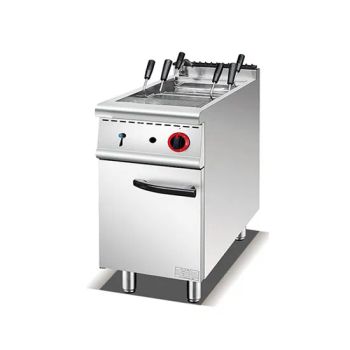 Um-Yn-3 Kitchen Appliance Equipment Stainless Steel Commercial Stove Gas Single (1) -Tank 3 Baskets Pasta Cooker with Cabinet - Mep Kitcheneering Limited - China