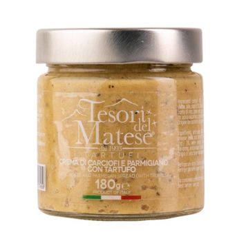 Wholesale High Quality Italian Handmade Artichokes and Parmigiano Reggiano Cheese Sauce with Truffle 180g Glass Jar Packaging - Tesori del Matese Srl - Italy