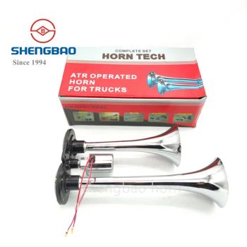 S-519 12V / 24V Two-Trumpet Super-Loud Air Horn Type Air Horn Model NO. 519 Material Iron Voltage 12V 24V HS Code 85123011 - Zhejiang Weitech Co., Ltd. - China