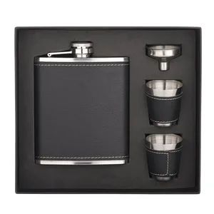 304 Stainless Steel Hip Flask Set with Funnel Shot Glass Gift - Ningbo Gusta Stationery Co., Ltd. - China