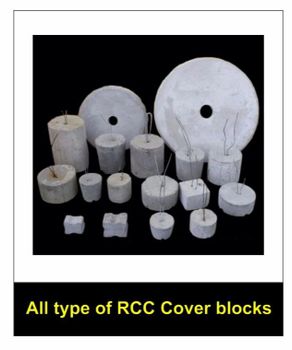 Concrete Cover Blocks Color Grey Design Solid Compressive Strength M30 Shape All shapes available Usage/Application Side - Vraj Corporation - India