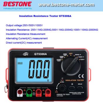 Gt5306A Insulation Resistance Tester Digital Ohm Meter High Tension Megger AC Voltage Insulation Tester - Shenzhen Bestone Industrial Co. Ltd. - China