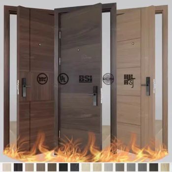 China Factory Modern Interior Door Custom Wood American Hotel Fireproof Doors Resort Fire-Rated Apartment Door Fire Doors - Guangdong Yohome Door Co., Ltd. - China