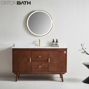 Ortonbath1 Measure to Size Round Gold Framed Make up Smart Bathroom Backlit Anti Fog Vanity LED Light Mirror Wall Mirror Bath LED  - Hangzhou Orton Bathroom Co., Ltd. - China