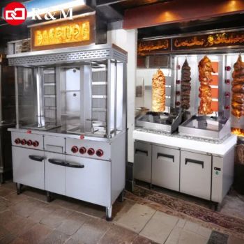 Best Price Commercial Electric Propane LPG LNG Charcoal Vertical Portable 3 in 1 Cooking French Doner Kebab Shawarma Rotisserie Machine Grill for Sale Near Me - Guangzhou R&M Machinery Co., Ltd. - China
