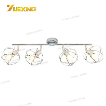 Energy Saving LED Track Lighting Silver E14 Gallery Exhibition Spot Ceiling Lamp Adjustable Surface Mounted Iron Lighting Light - Shaoxing Yuexing Lighting Co., Ltd. - China