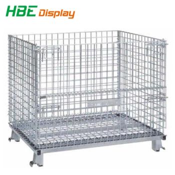 Metal Wire Mesh Collapsible Pallet Cage 1Y MOQ100 - Suzhou Highbright Store Fixtures Co., Ltd. - China