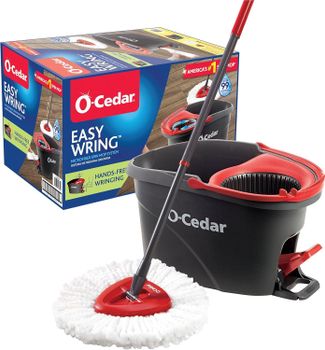O-Cedar EasyWring Microfiber Spin Mop, Bucket Floor Cleaning System, Red, Gray, Standard from TRADING EMPIRE LLC O-Cedar EasyWring Microfiber Spin Mop, Bucket Floor Cleaning System, Red, Gray, Standard - TRADING EMPIRE LLC - United States