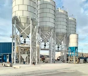 Turnkey Cement Silo Storage System with Elevator Feeding and Screw Conveyor Distribution - Shandong Cad Industry Machinery Equipment Co., Ltd. - China