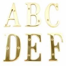 Brass Alphabets - Akhil Brothers International Uk - India