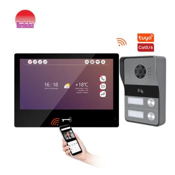10 1 1080P 2 Apartments Security Video Doorphone Intercom System with Touch Buttons - Zhuhai Morning Technology Co., Ltd. - China