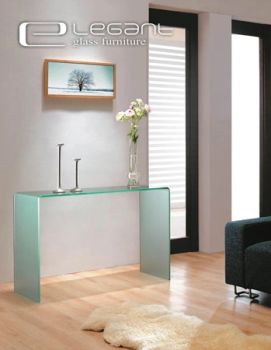 Sandblasting Bent Glass Console Table - Foshan Nanhai Siweiya Glass Co., Ltd. - China