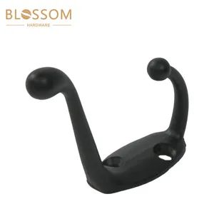 Ambipolar Heavy Duty Metal Decorative Dual Coat Hook/Hat Hook - Wall Mounted-Wardrobe Hardware - Guangdong Blossom Hardware Co., Ltd - China