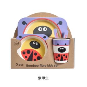 Environmental Protection Baby Feeding Set Cartoon Bamboo Fiber Dinnerware Sets - HANGZHOU WEIZE IMP & EXP CO., LTD. - China