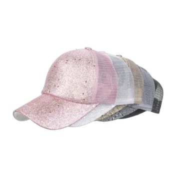 Women's New Glitter Fluorescent Baseball Caps Sunscreen Shading Mesh Breathable Cap and Hats - Ningbo Youkiunite Imp &Exp Co., Ltd - China