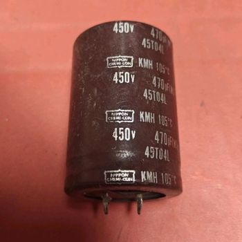 470uF Power Capacitors Terminals 2 Voltage 450V Tolerance 20% Type Resin Filled Capacitance 470 uF Material Aluminium Capacitor Type - Irfan Electronic & Scrap - India