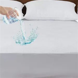 Waterproof Terry Cloth Fitted Sheet King Flocked Knitted 198x203cm 1Y - Laiwu Trustworthy Import and Export Co., Ltd. - China