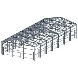 Prefabricated Light Steel Structure Warehouse Large Span Workshop Custom Office Building Factory Poultry House Steel Shed Hangar - Shanghai Changzeng Metal Co., Ltd. - China