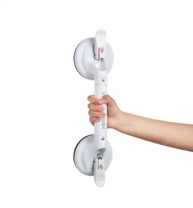 Heinsy 17 Inch Suction Shower Grab Bar with Indicators Tool-Free Installation Steady Handle for Balance Assist for Bathtub Bathroom Toilet Dual Tone - Suzhou Heins Medical Equipment Co., Ltd - China