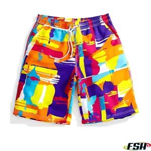 Summer Polyester Customized Sublimated Swimwear Pants Mens Swim Trunks Board Beach Shorts - Dongguan Fshsportswear Co., Ltd. - China